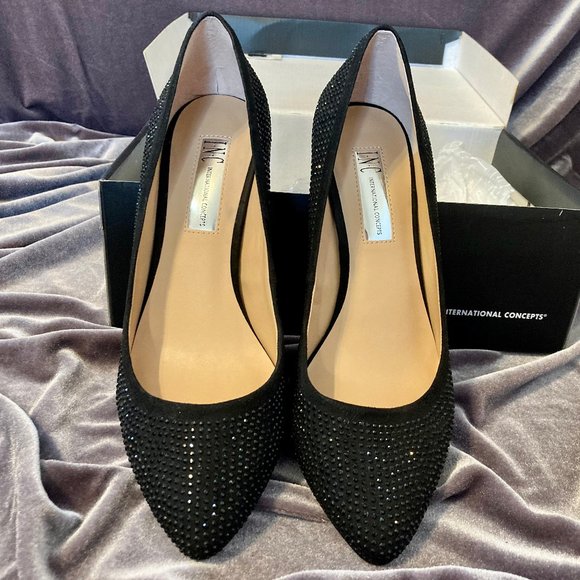I.N.C. Black Studded Heels - Picture 1 of 3